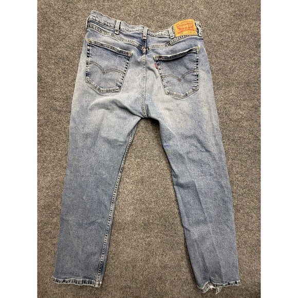 Levis 505 Jeans Men 38x32 (34x29.5) Blue Straight Leg Medium Wash - Picture 3 of 11